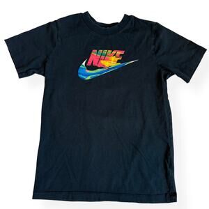 Nike Youth Black Neon Graphic Tee Medium